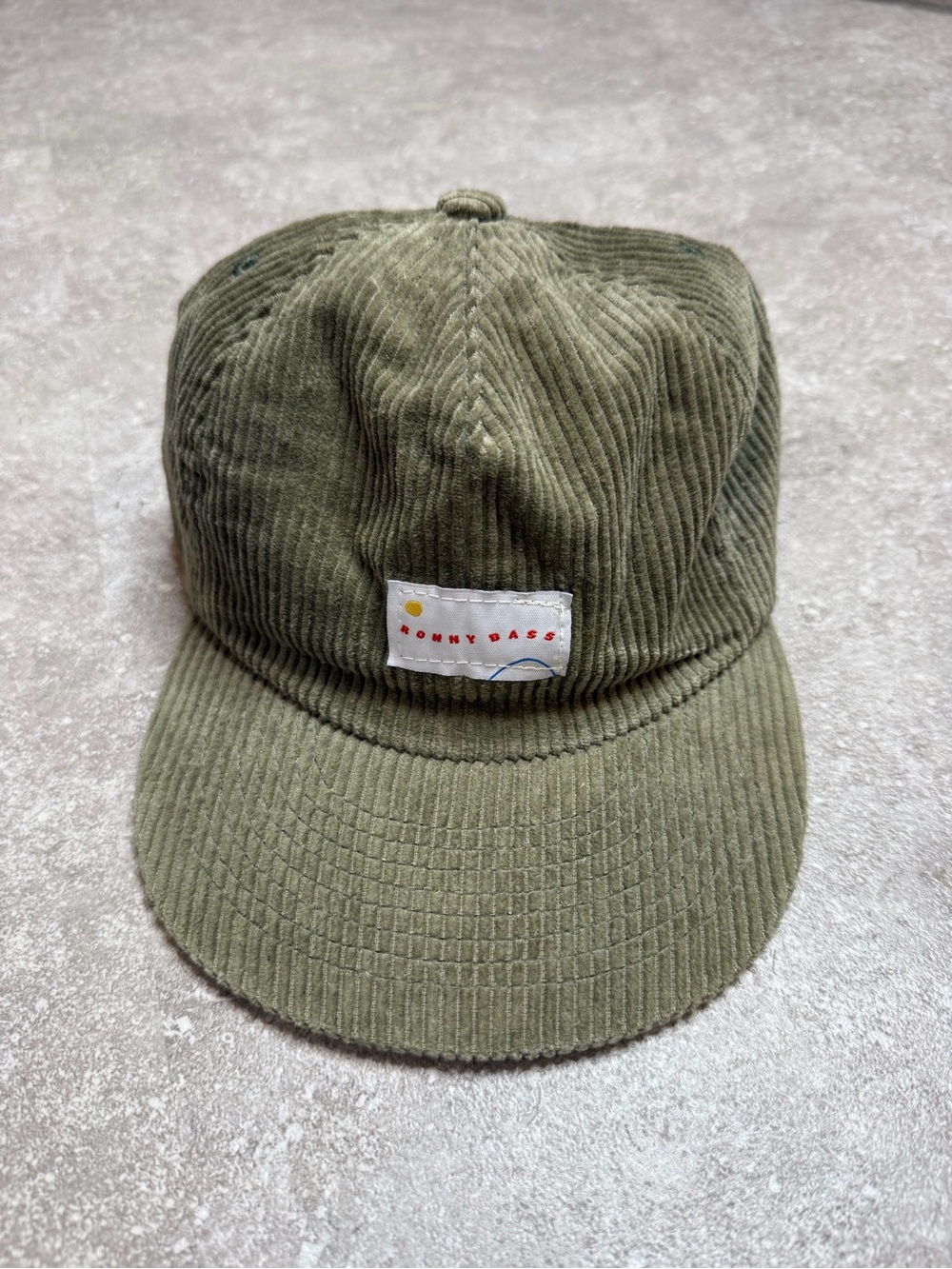 Forest Green Corduroy Cap 100% Cotton by Ronny Bass